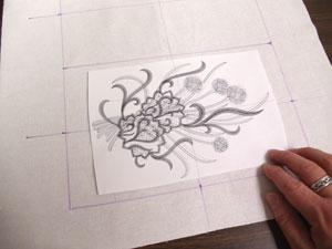 Create paper templates of the designs by printing them at full size using embroidery software.