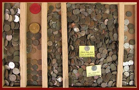 Group Coins 1. Bill Green 1934D Mercury dime, 1881 Indianhead penny 15 Wheaties 2. Jim Tippitt Coins 3.