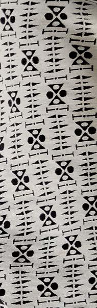 com A B Materials Silk / Cotton / Linen Blend Standard Finishes Pattern A: Arrow Pattern B: Stripe Pattern