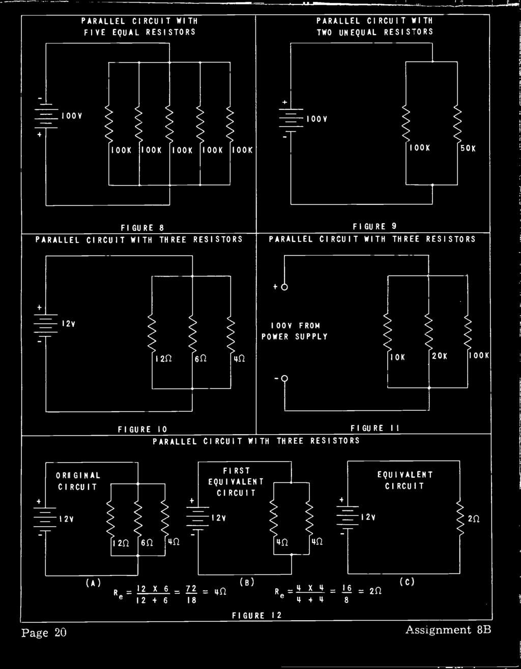 IOOV FROM POWER SUPPLY I2f2 sn 4n FIGURE 10 FIGURE I PARALLEL CIRCUIT WITH THREE RESISTORS I ORIGINAL CIRCUIT