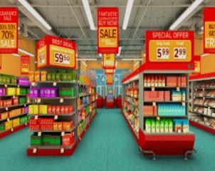 animation Supermarket Navigation and wayfinding Retail