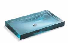 Antilia K-2369-B11 Wading Pool Glass countertop basin in ice finish The legendary island Antilia was said to have been discovered in the Atlantic Ocean off the coast of Portugal by people fleeing