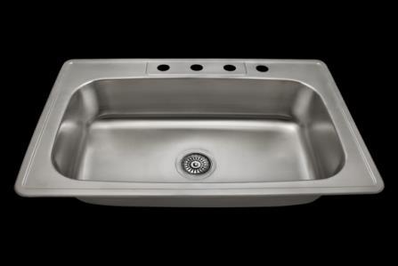 Style No US1030T Reviews (39) Dimensions: 32 7/8" x 22" x 7 7/8" Our collection of US made stainless steel kitchen sinks is made from 300- series stainless steel.