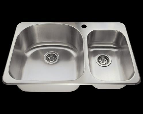 Style No 1038T Reviews (3) Dimensions: 25" x 22" x 8" We are proud to introduce a new line of stainless steel kitchen sinks that have been made in the USA.