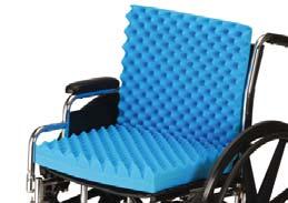 Provides support and pressure relief Great for wheelchairs, transport chairs, or home and office seating comfort Convoluted foam improves weight distribution and air circulation