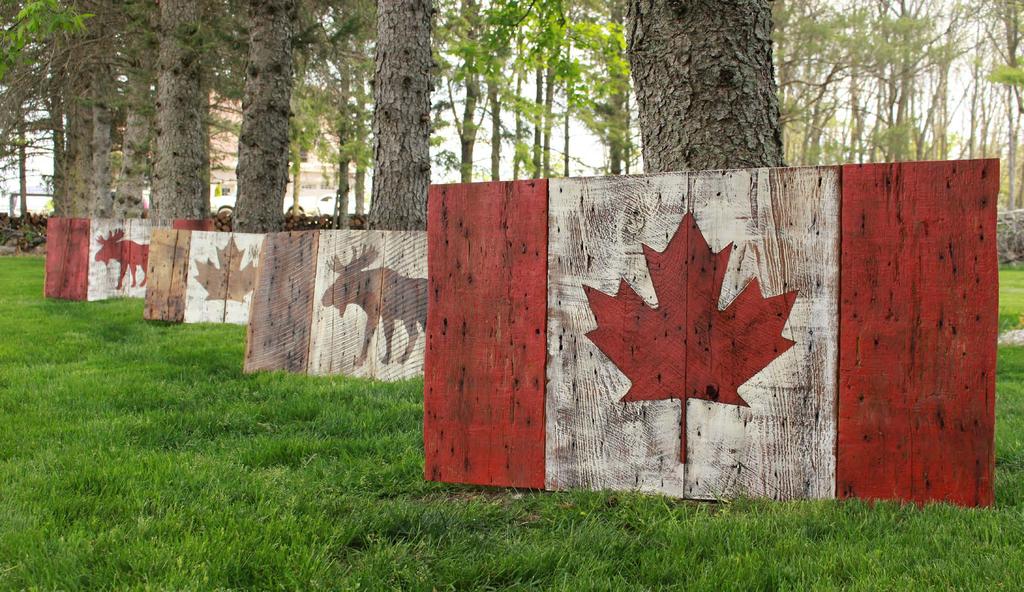Barn Board Flags These rustic flags were hand-crafted from reclaimed board from a 100+ year old barn in Southern Ontario.