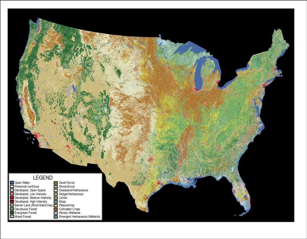 Complete coverage reference map for validation purposes: NLCD2006 Land Cover Map.