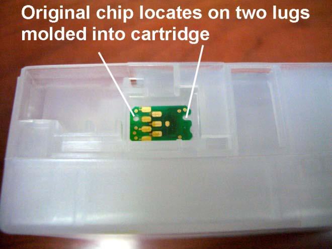 Once you have levered up the end of the plastic, the bridge chip can be completely removed from the cartridge.
