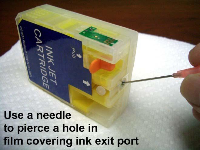 After filling the cartridge, make sure you insert the rubber bung back into the ink fill hole.
