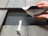 Hook. 5) Peel off the backing from a 4 by 13 strip of flexible flashing.
