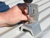 2) Apply roofing sealant directly onto the pilot hole and the lag to ensure a water