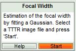 Response: The "Focal Width" script is applied to the file "TS-Bead_immo_xy-scan_DualFocus.ptu".