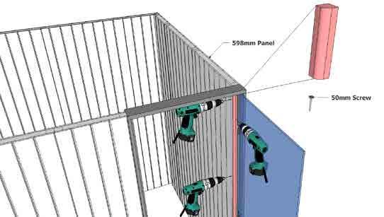 The door must be installed opening outwards, to change the direction of the swing, rotate the frame by 180 o iii.