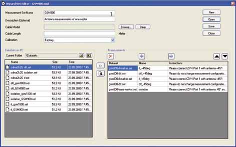 Easy operation The built-in wizard lets users run even complex test sequences for the installation and maintenance of antenna systems easily and quickly.