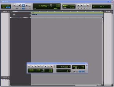 3 After Pro Tools opens the new session, choose Window > Edit so the Edit window is displayed.