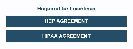 After you have clicked the I Agree button on your HCP Agreement, you will be brought back to the Required for