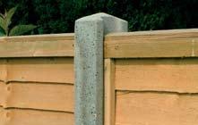The main advantage of concrete posts, apart from their long life expectancy, is that panels can be lifted out from the posts and replaced easily as long as there is sufficient headroom to do so.