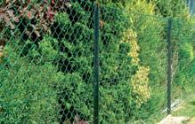 Choices for post material are: angle iron, concrete or timber. When fixing chainlink fencing to a timber post and rail fence no separate posts for chainlink mesh will be required.