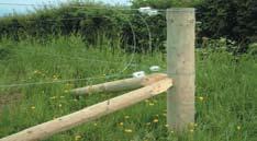 Intermediate straining posts are often difficult to plan until the old fencing has been taken down and the hedging cleared back.