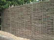 5m and 2m Willow Screen Made from single thickness willow, bound together with galvanised wire creating a strong yet flexible screen, giving a beautiful rustic effect to any garden.