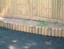 Machine Rounded Vertical System This method of soil retention from a natural, attractive palisade effect, ideal for use in garden projects and landscaping.