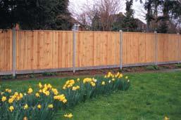 Remember, also with concrete gravel boards, the spacing of the posts is very important and a timber spacer should be made up to represent the gravel board ensuring that the posts are correctly spaced