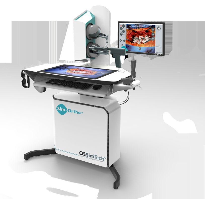 Sim-Ortho Virtual reality orthopedic open-surgery simulator 4 3 7 2 5 8 9 1 Components 1. One quad-core PC 2. One 3D HD flat-screen 3. 5-DoF haptic system 4. 6-DoF tracking system 5.