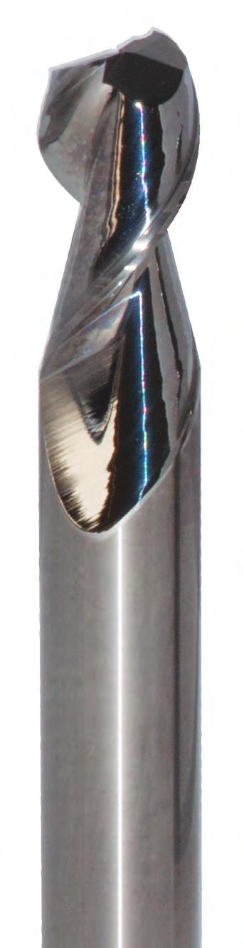 Orion end mills are capable of speeds in excess of 2,000 SFM when run in a balanced assembly.