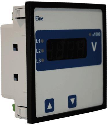Application: Silent Features: The digital panel meter has been designed Fast & Easy installation on panel with the for industrial applications, which help of external swivel screws.