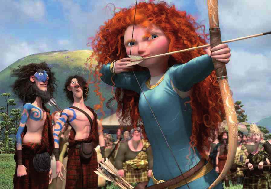 Brave Directed by: Mark Andrews, Brenda Chapman, Steve Purcell Certificate: PG Running time: 100 mins Year: 2012 Key words: fate, fairy tale, curse, epic mystical, highlands, bear, bow, Celts, fable,