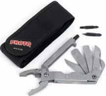 MULTI-PURPOSE TOOL 15 functions including pliers with wire cutter, cross cut saw, taper grind blade, sheepfoot