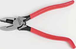 LINEMAN'S PLIERS For utility linemen, wiring and electrical equipment installation, and maintenance. Induction hardened cutting edges and diamond serrated jaws.