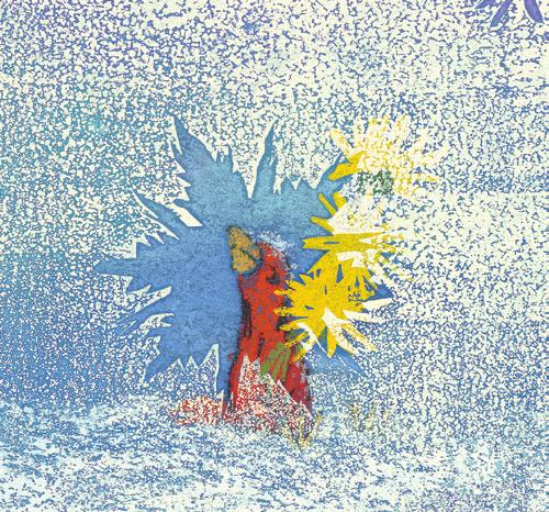 MAKE YOUR OWN HAND PRINT BIRD Create your own little red bird from SAMSON IN THE SNOW!