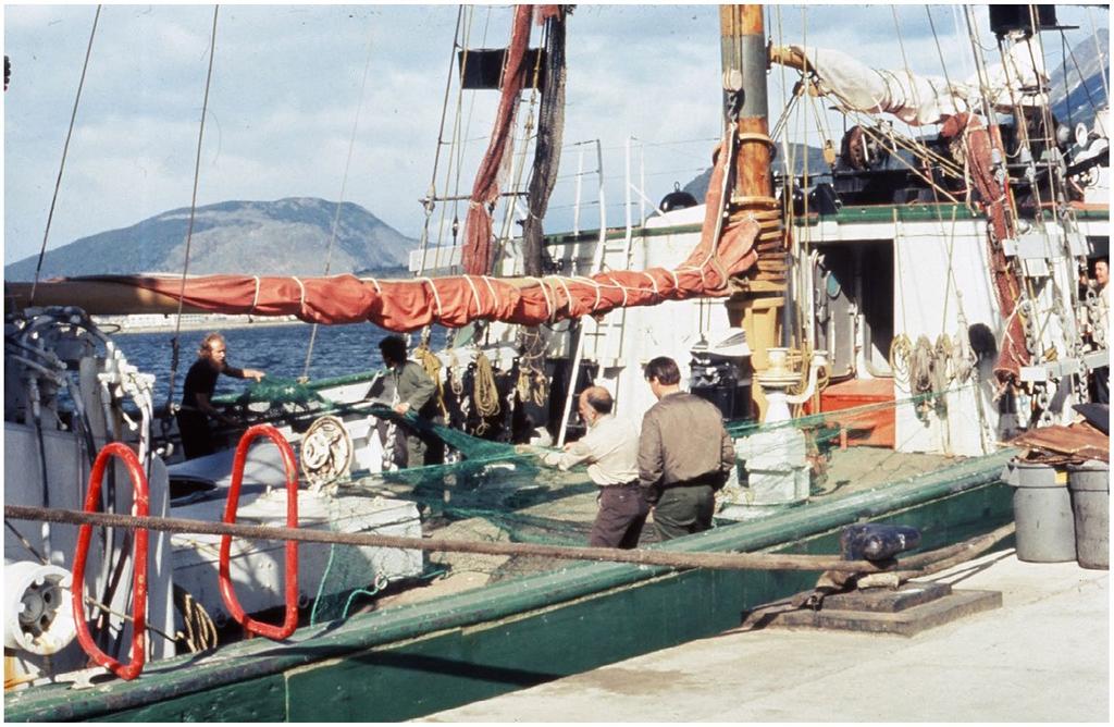 Figure 15. The National Science Foundation vessel Hero that Claire and her teammates took to the Antarctic, here in port at Ushuaia, Argentina, 24 December 1973. 13.