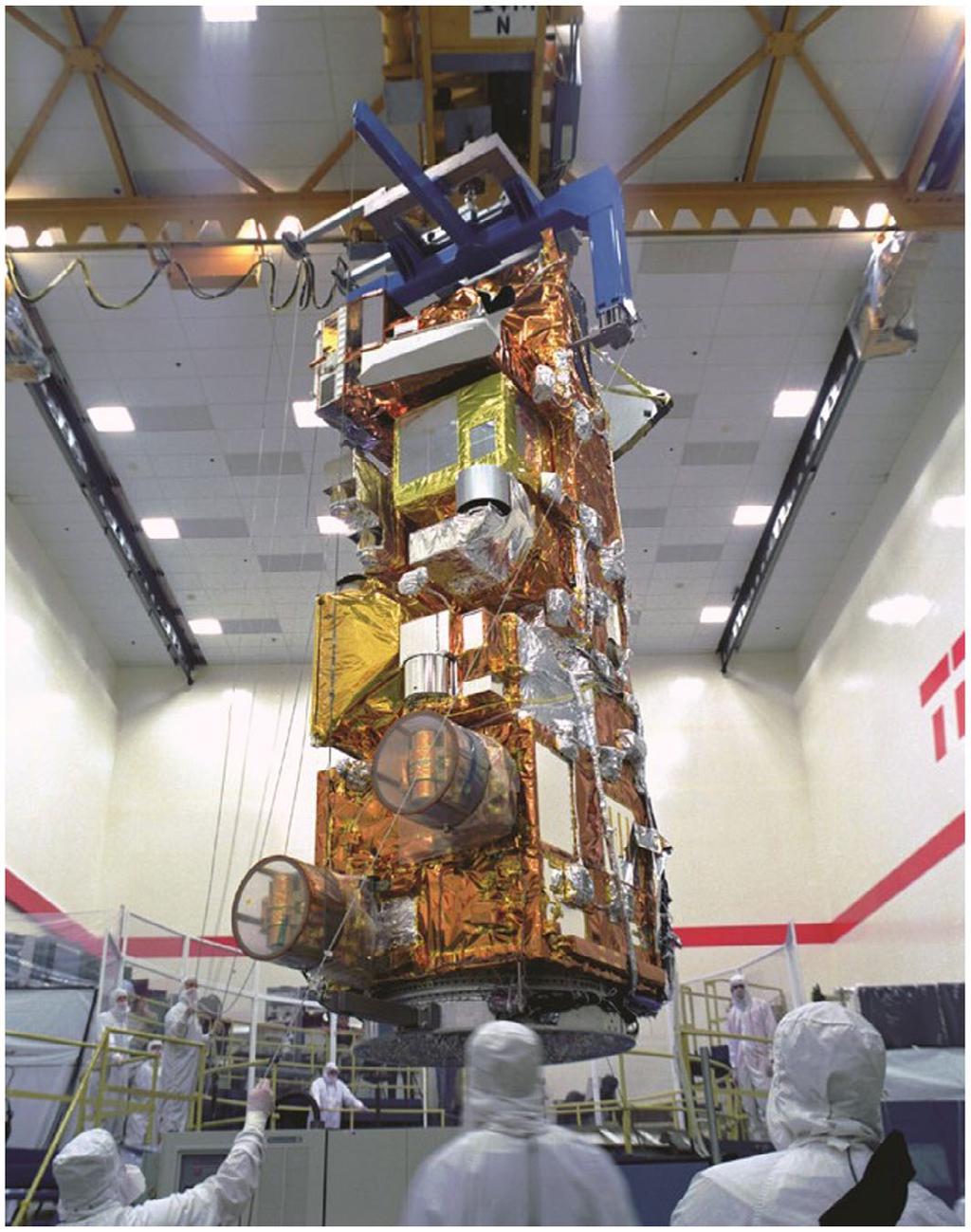 Figure 3. The Aqua spacecraft prior to launch. Source: Photo by Sally Aristei. Research 4. What kind of climate research do you do at NASA?