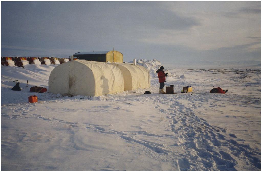 Figure 6. NASA team campsite on Ellesmere Island, in the Canadian Arctic, 26 April 1999.