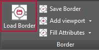 5.2 Loading & editing drawing border To load a drawing border call up the function Load Border in the ribbon menu Output. That opens the Element Manager.