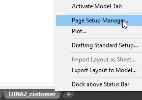 5.6 Creating and editing page setups Note The description below will be of most interest to customers who use the Document Manager, which contains output formats other than DWG.