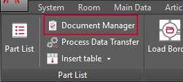 Start the Document Manager via the function Output format in the ribbon menu. 3.