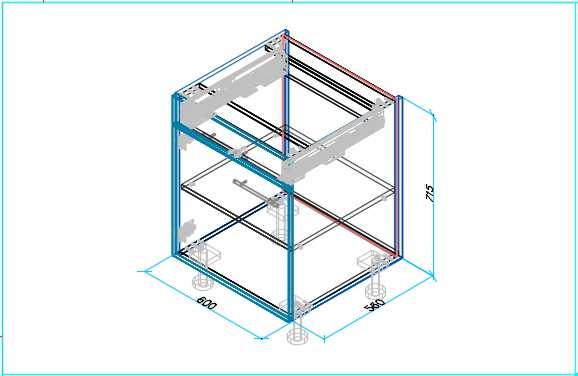 Object level - article Size dimensioning The outside dimensions of the article are dimensioned. Dimension frame face The face frame are dimensioned.