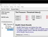 A Health Check is a function of the Techstream scan tool that checks the vehicle control modules for Diagnostic Trouble Codes (DTCs) and then reports the results back to the technician.