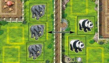 Move Move one animal from your barn to an empty space in an enclosure; or move a kiosk from one space in your zoo to another, or from your barn to a space in your zoo.