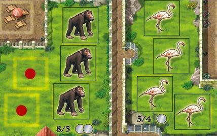 TWO-PLAYER VARIANT When playing with two players, the rules are modified as follows: Each player begins the game with two zoo expansions, placed face down near their zoo board.