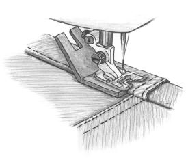 Sewing Hem For sewing hems we recommend that you use a straight stitch for woven fabric, leather and vinyl, and stretch stitches