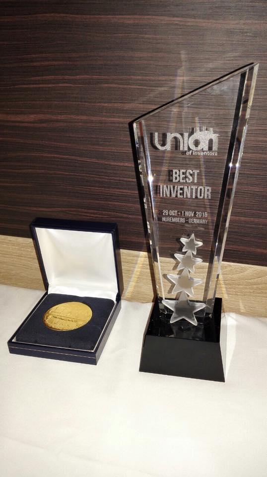 # International prize "Union of Inventors" Best inventor was given to Prof- Hazim Al Daraji winner of more