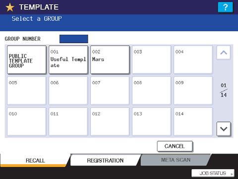 6 TEMPLATES Recalling Templates When you recall a template, the functions set in the template will be available automatically.