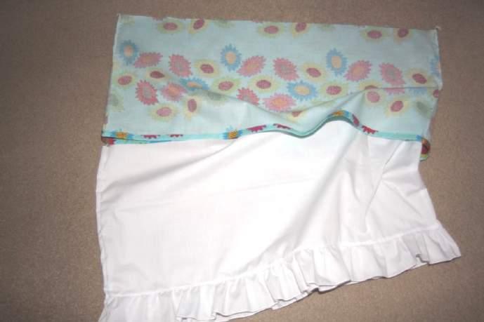 16 To sew both skirt pieces together: Place your outer skirt part with right sides in above your