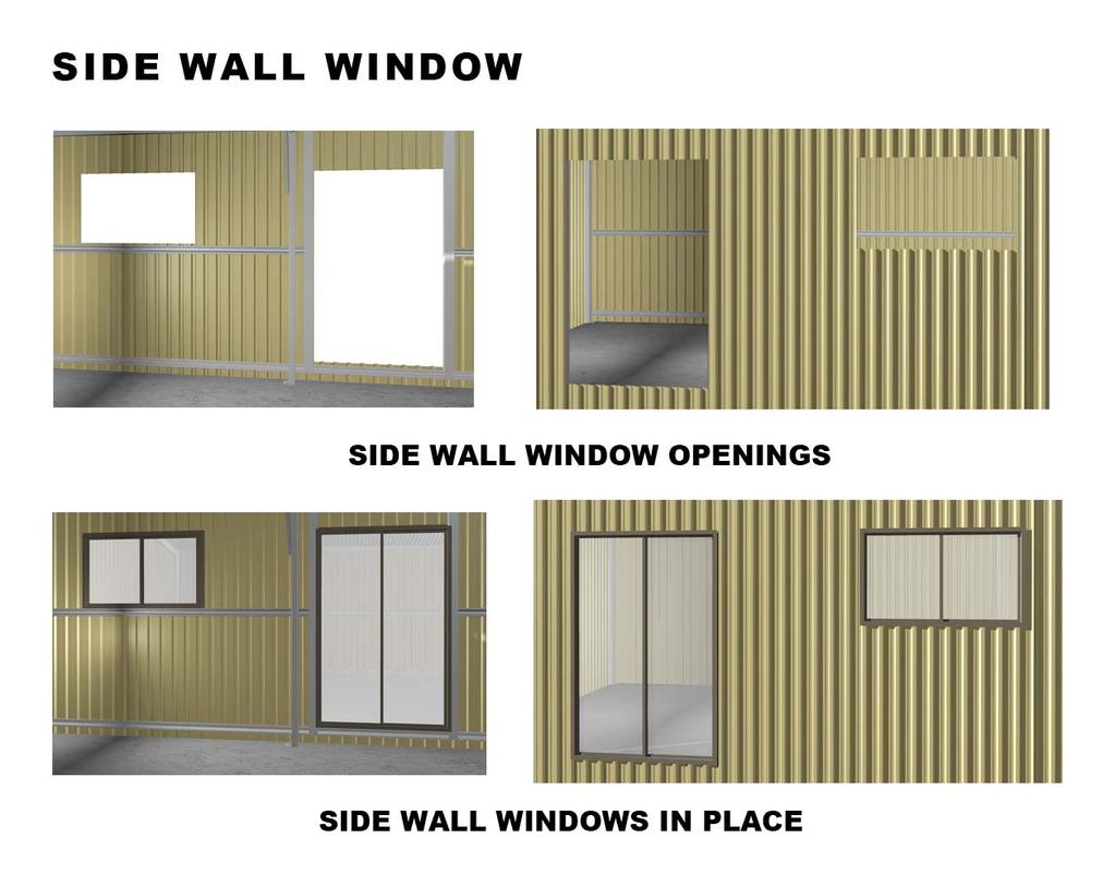 For more information on installing the Side Wall Window(s) and all associated