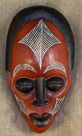 mask, wood and paint, date unknown.