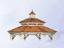 Standard with Steeper Roof Large Roof Overhang Higher Rails Bell Standard with Bell Shaped Roof Copper
